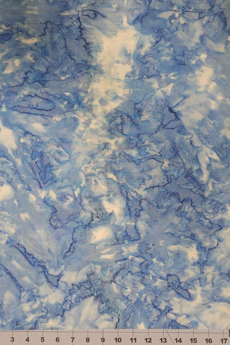 Azure - Bali Batik Watercolors by Hoffman Fabrics 1895 1