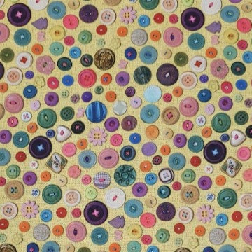 Buttons - I've Got A Notion - Yellow Multi by Shelley Davies for Northcott DP24541