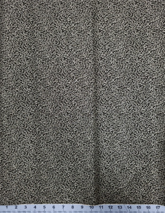 Onyx Scroll Metallic Silver by Hoffman Fabrics P7618 213S