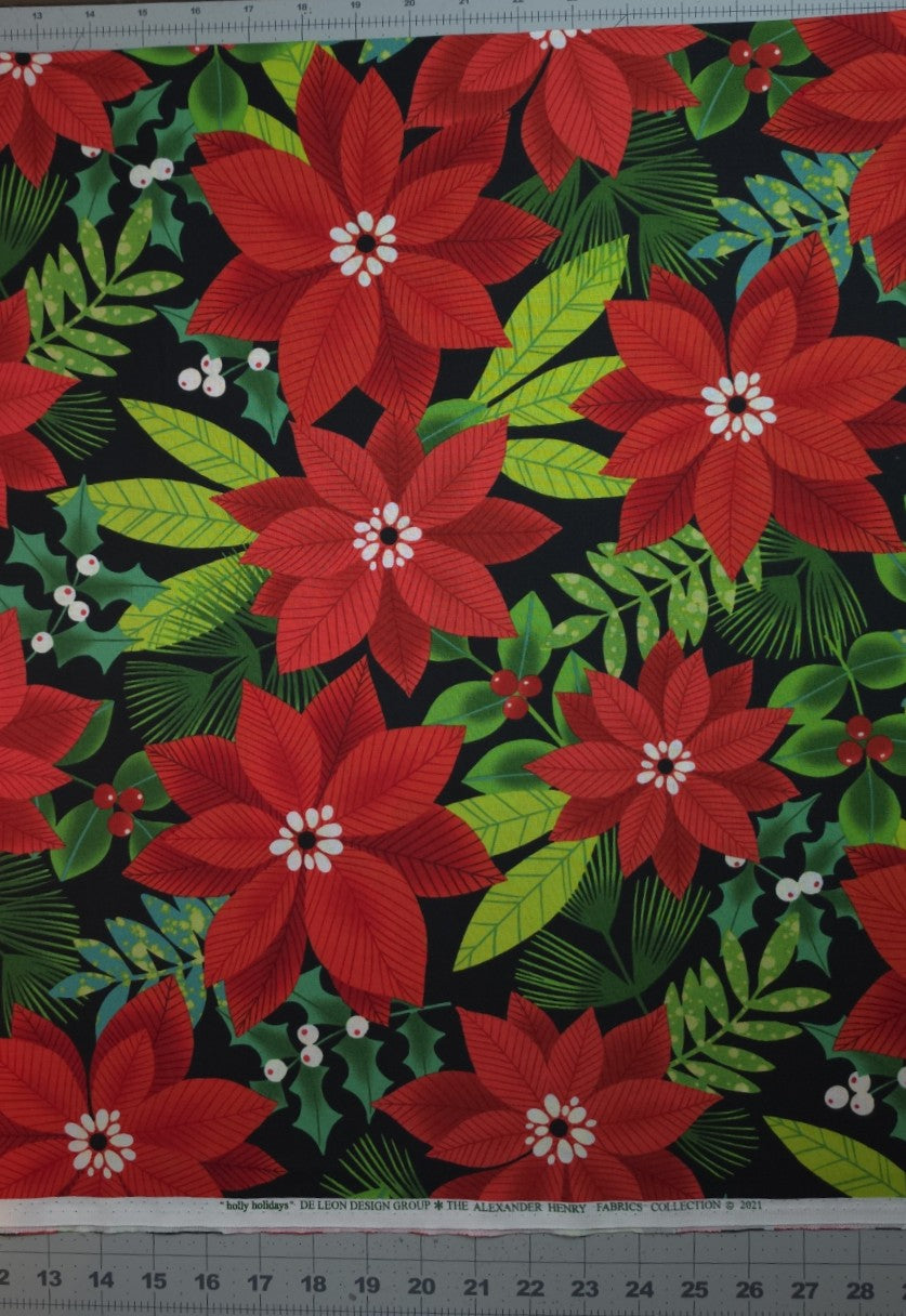 Holly Holiday Black by Alexander Fabrics 8892
