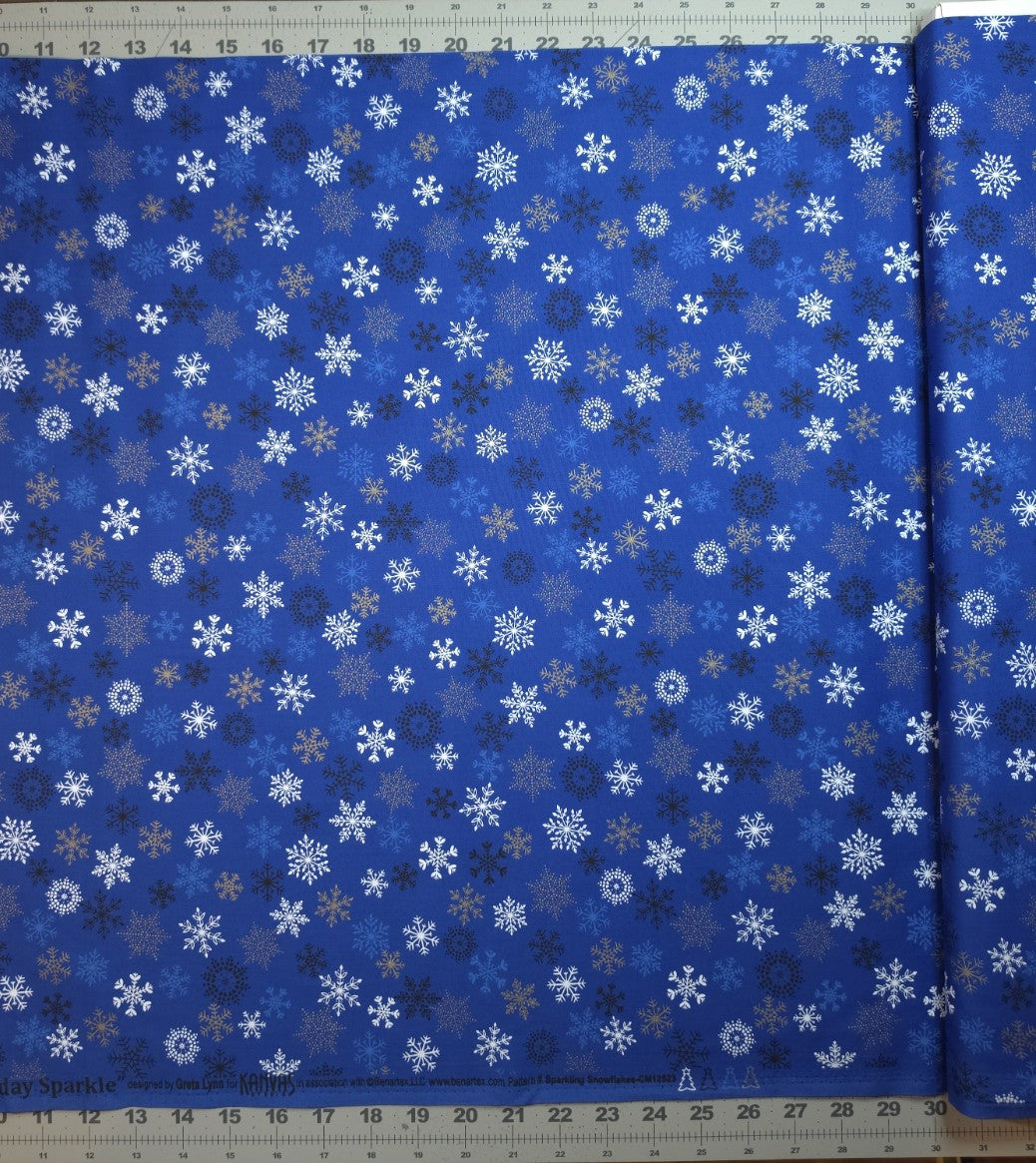 Sparkling Snowflakes Blue by Kanvas Studio 12523M