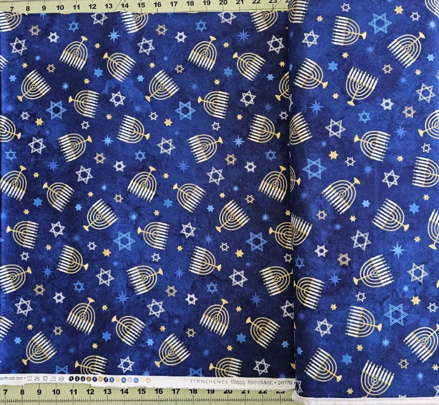 Happy Hanukkah Menorah - Stonehenge - by Northcott