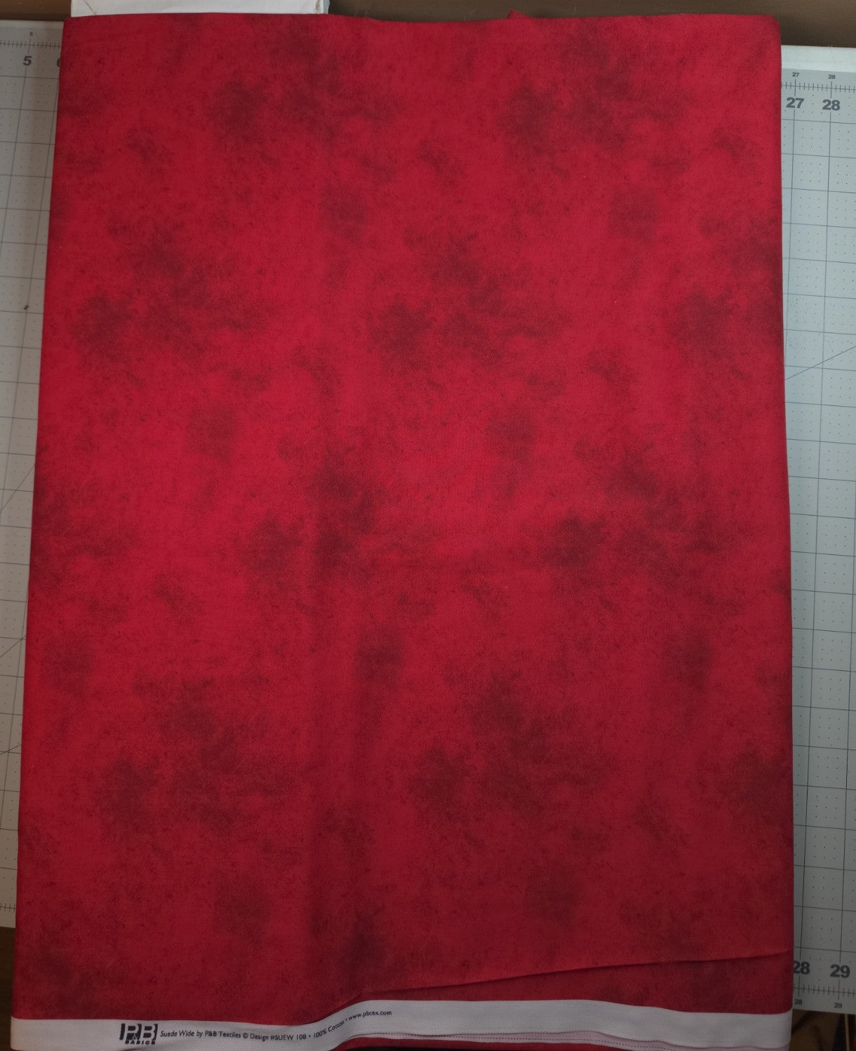 Red Suede Wide Back by P&B Textiles 00108