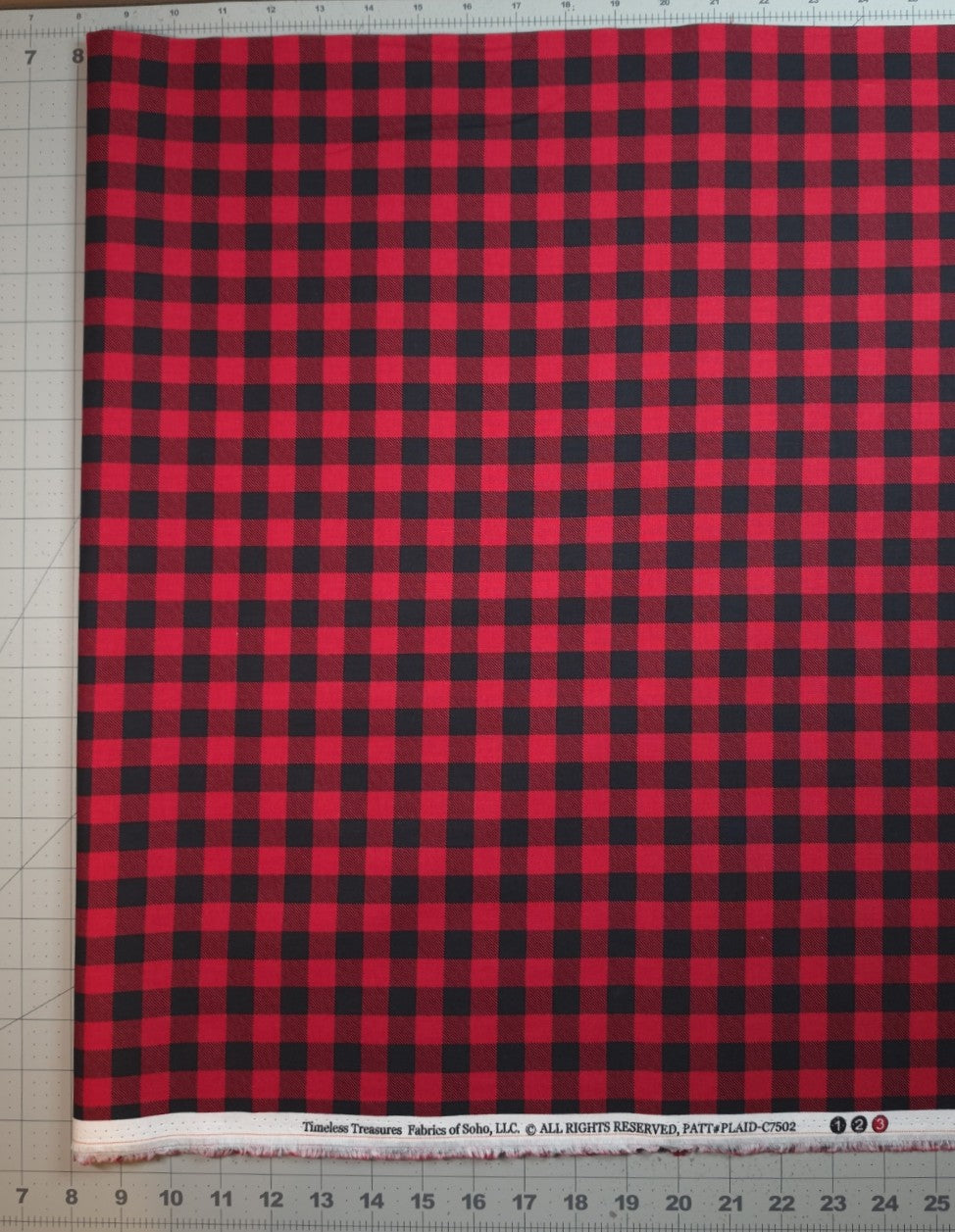 Red Buffalo Plaid by Timeless Treasures C7502