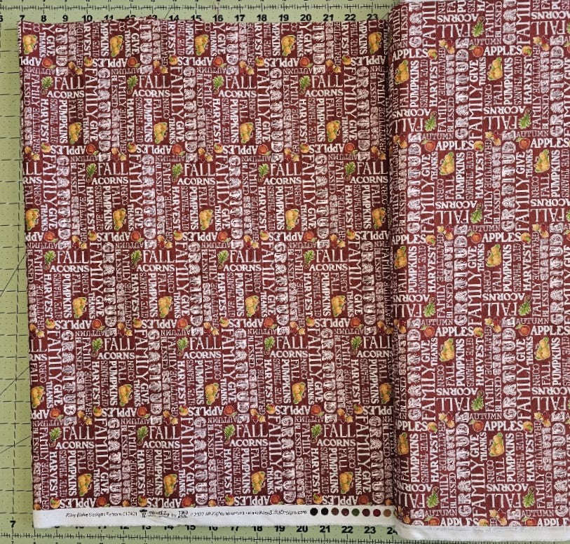 Monthly Placemats November - Barn Red by Tara Reed for  Riley Blake Designs C12421