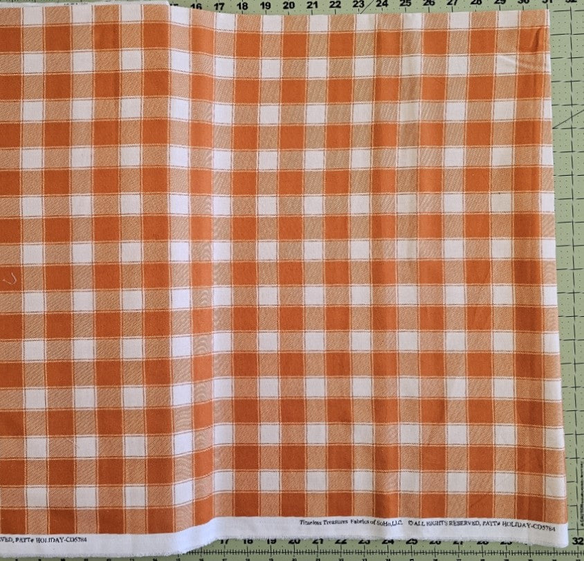 Holiday - Orange Plaid by Timeless Treasures CD5784