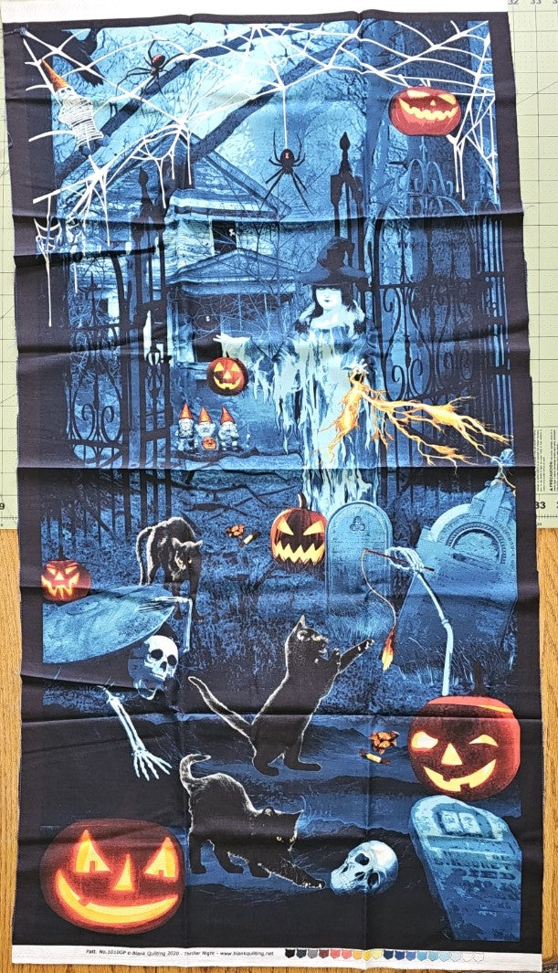 Thriller Night Glow in the Dark panel by Blank Quilting